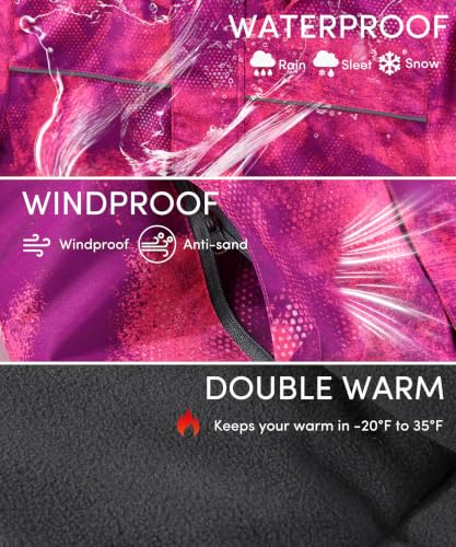 Image of Hiheart Boys Girls Winter Ski Jacket & Pants Set 2-Piece Snowsuit