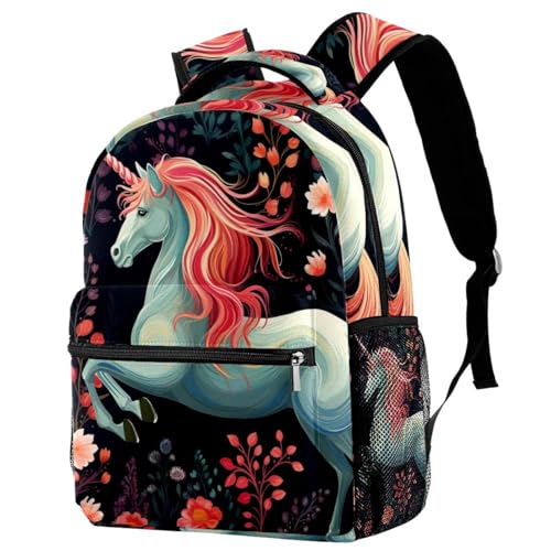Sac à dos de voyage Campus licorne multicolore taille unique pour filles et garçons avec porte-bouteille