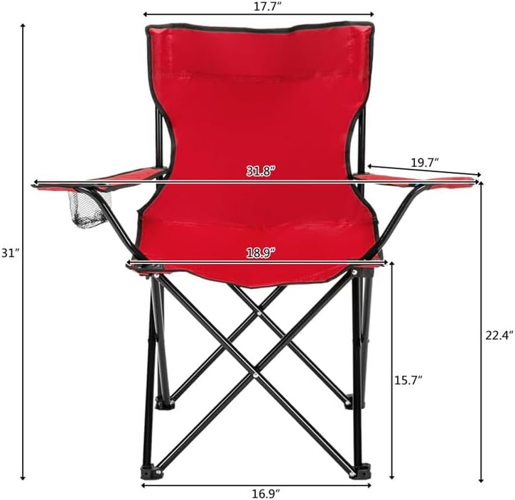 Miniatura 2 de NOLLAM Silla plegable para acampar al aire libre, soporte resistente, marco de acero de 230 libras, silla plegable acolchada con soporte para tazas,