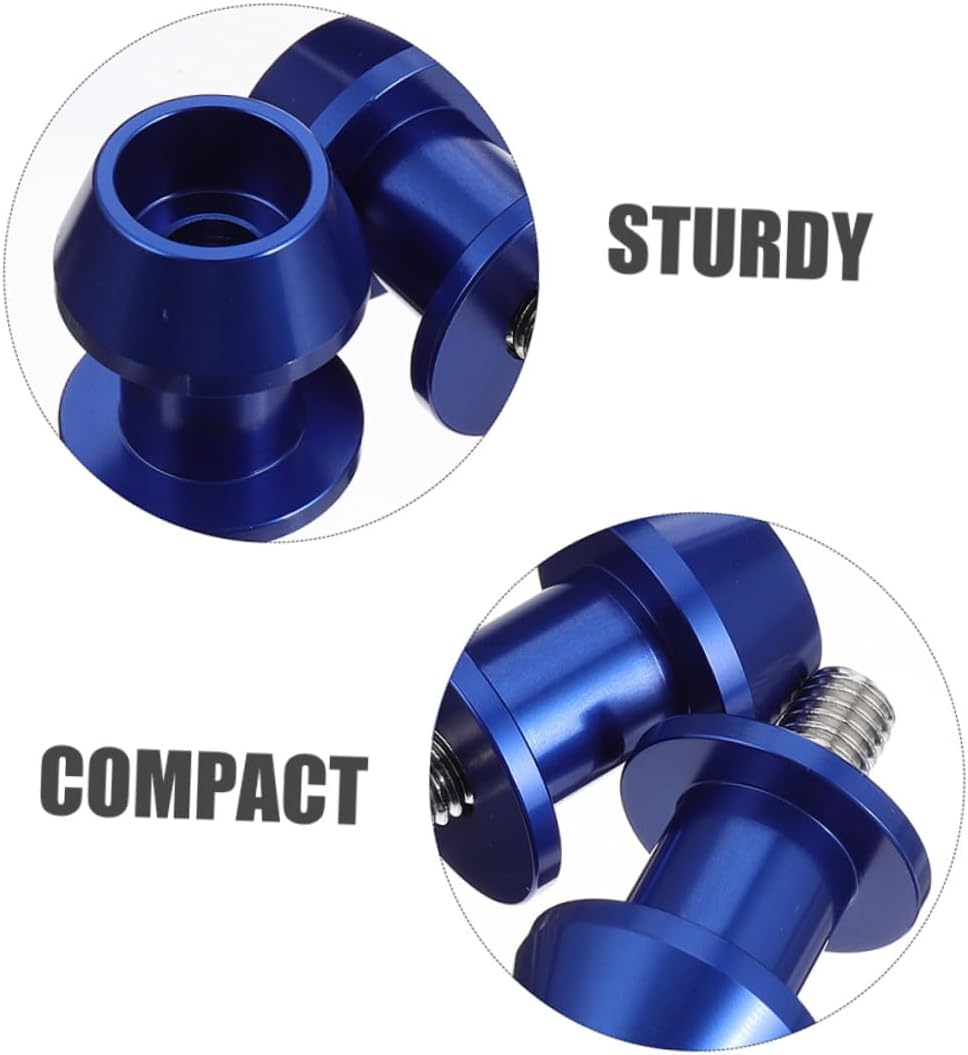 4pcs 8mm Blue Cnc Universal Motorcycle Swingarm Spools Sliders Stand Screws Compatible with Sportbike Rear Swing Arm for Motorbike Maintenance