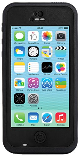 HESGI New Waterproof Shockproof Dirtproof Snowproof Protection Case Cover Only for Apple iPhone 5C Black