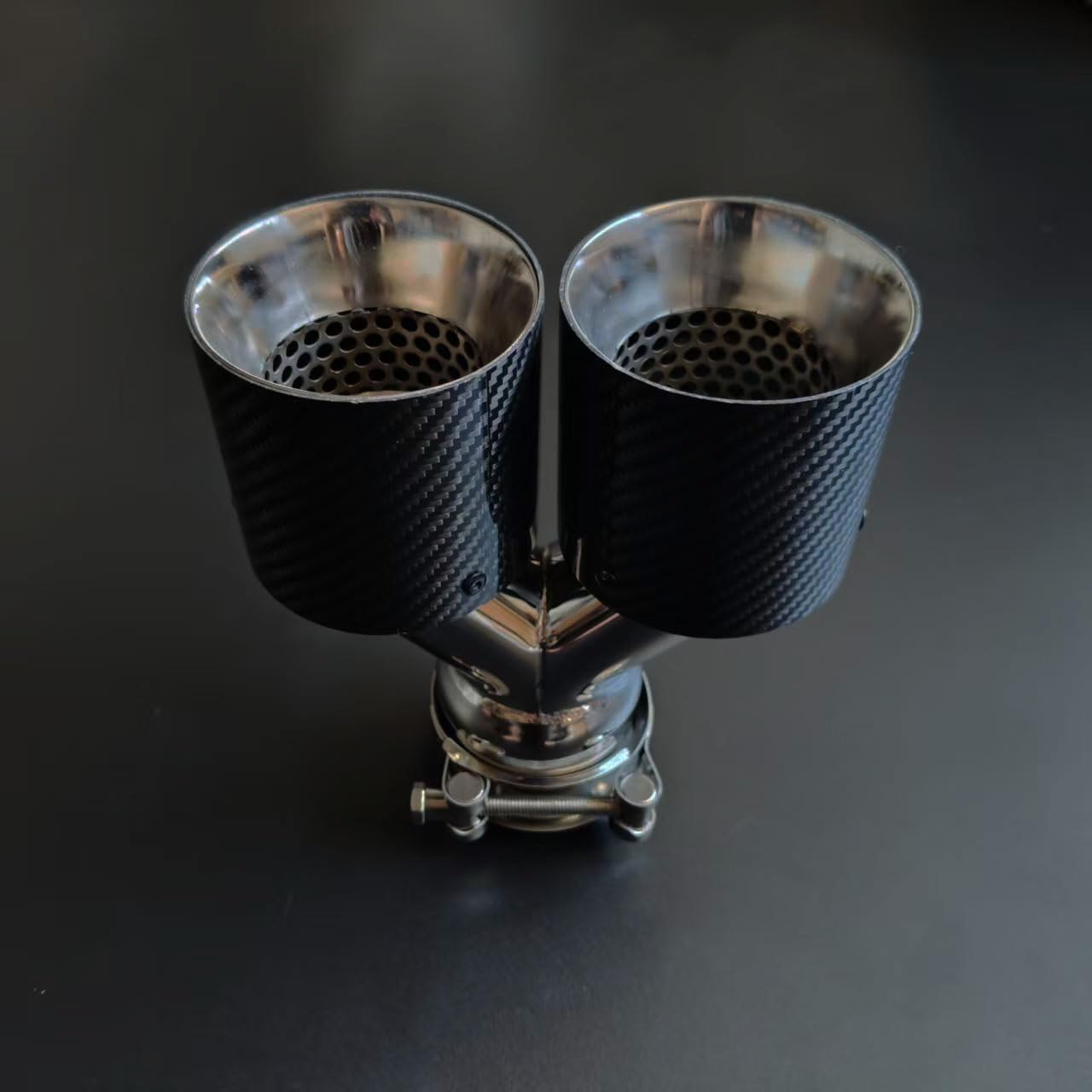 AKRAPOVIC風 アクラポヴィッチ風 マフラーカッター2本出し リアル 