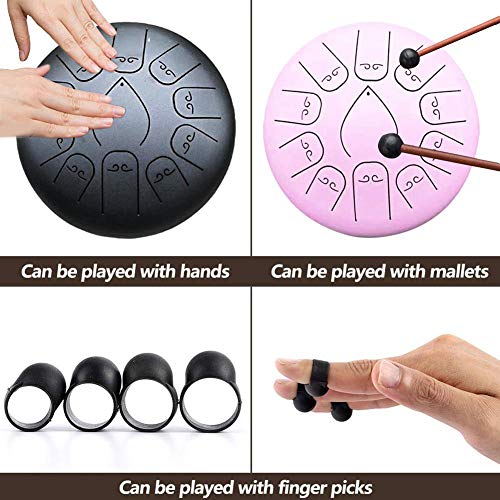 Steel Tongue Drum, 13 notas, 12 pulgadas miniatura 3