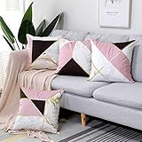 ★ VERSTECKTES REIßVERSCHLUSSDESIGN - Unsichtbarer Reißverschluss an einer Seite, einfaches Einsetzen und Entfernen des Kissens. Versteckte Reißverschluss-Design macht Kissenbezüge schöner und kratzt Sie nicht.