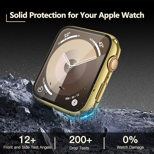 Funda impermeable para Apple Watch 41mm JULK con protector de pantalla de vidrio templado pack de 2 2