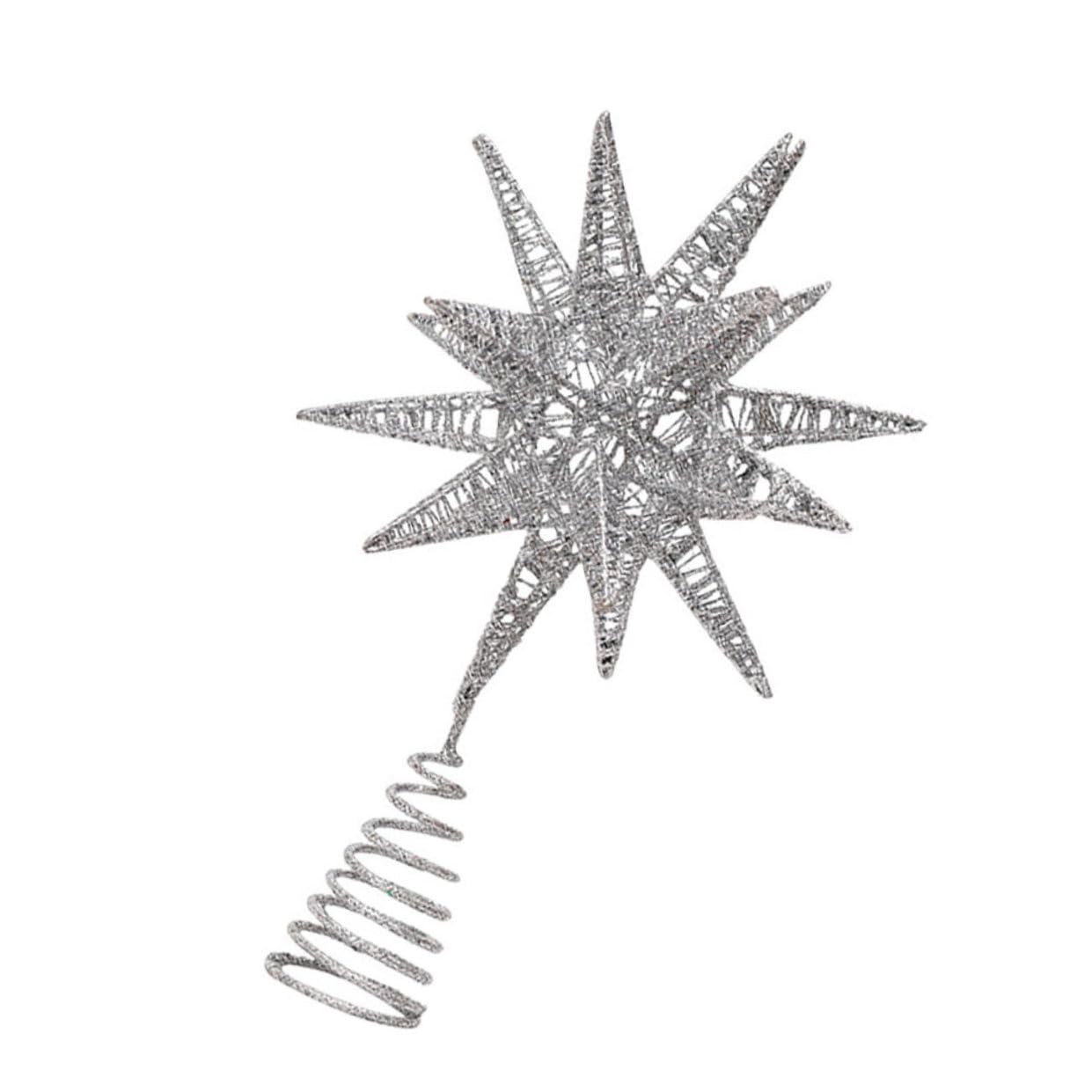 Decorazione A Forma Di Stella in Ferro Battuto Ornamenti Per Lalbero Di Natale Ciondolo Per Albero Di Natale in Argento Decorazione Durevole Per Feste Casa E Ufficio