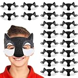 JOINPAYA Felt Wolf Masks Half Face: 20pcs 7.86X3.93X0.12in Animal Mask Dress-up for Carnival Party Halloween Performance Photography Props