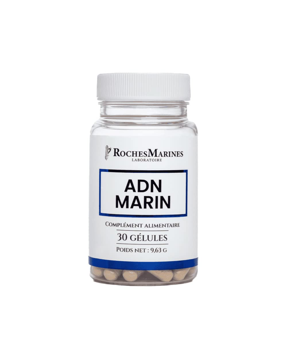 Roches Marines - Complément alimentaire ADN marin - Maintient la mémoire et la concentration - Soutien cérébral - Apport en acides aminés, phosphore, ADN marin - 30 gélules - Développé en France