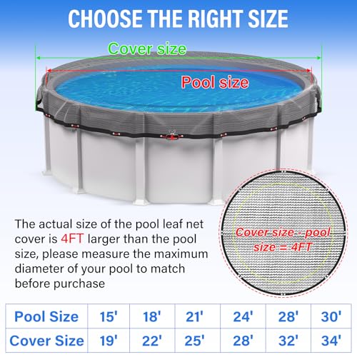 Malla para hojas de piscina redonda 21 pies resistencia alta miniatura 2