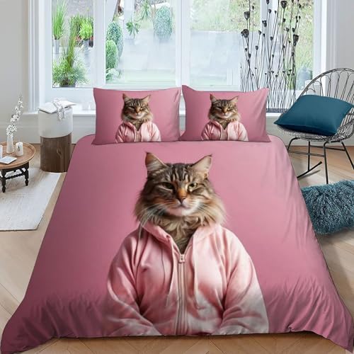 Housse de couette super king microfibre douce parure imprimé 3D animaux land - 3