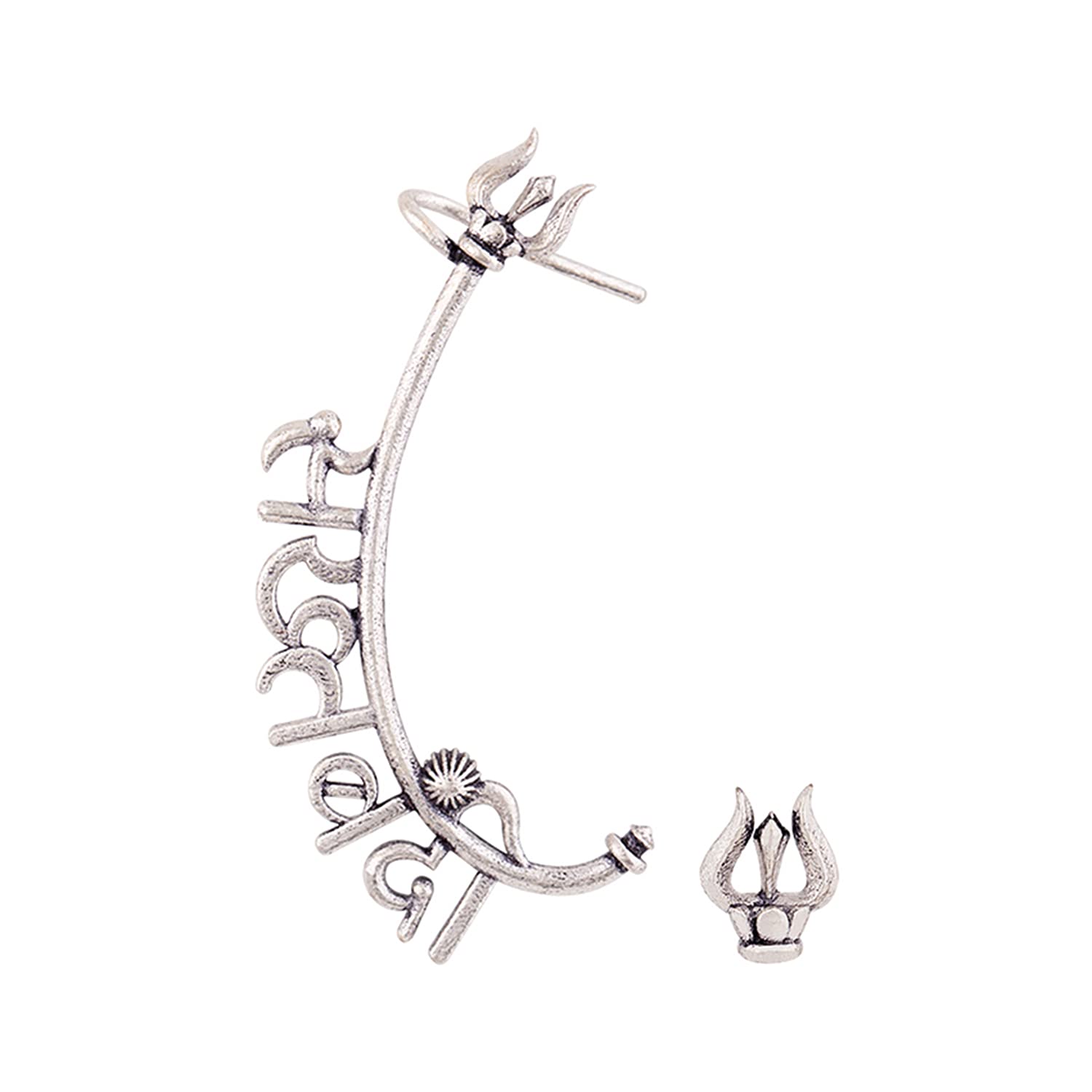 VOYLLA Moksh Ext Statement Earrings, Silver, 8907617984087, Free Size