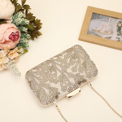 Image of UBORSE 1920s Vintage Clutch Purse Beaded Evening Bag for Women Formal Bridal Sequin Handbag Clutch for Wedding /Prom /Cocktail | 1920s