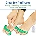ViveSole Toe Separators for Men & Women Medium (2 Pairs) - Silicone Gel Spreaders - Therapeutic Spa Stretchers for Plantar Fasciitis, Bunions, Overlapping Hammer Toe Spacers - Metatarsal Yoga Cushion
