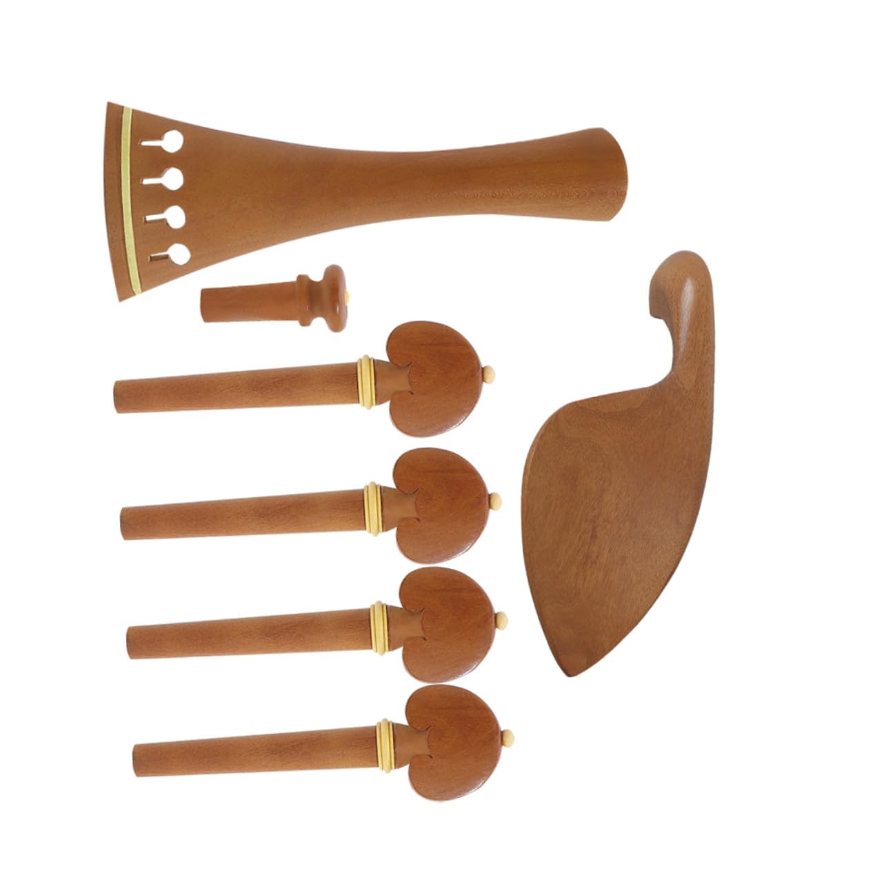 SUPVOX Kit Accessoires pour Violon 4/4 en Bois de Jujube Cordier Confortable et Chevilles Fiables pour DIY Violon, Design Classique Élégant et Ensemble Complet