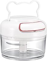 Vista 1 de Picadora manual de alimentos para verduras, frutas, nueces, cebollas, ajo, jengibre, chile, especias, hierbas, minicuradora de mano, batidora