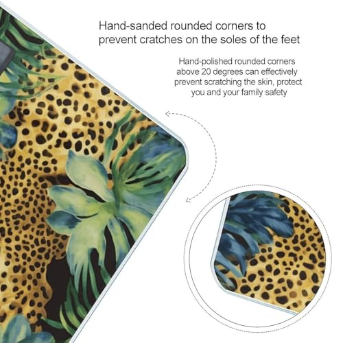 Báscula digital de baño con diseño animal leopardo miniatura 4