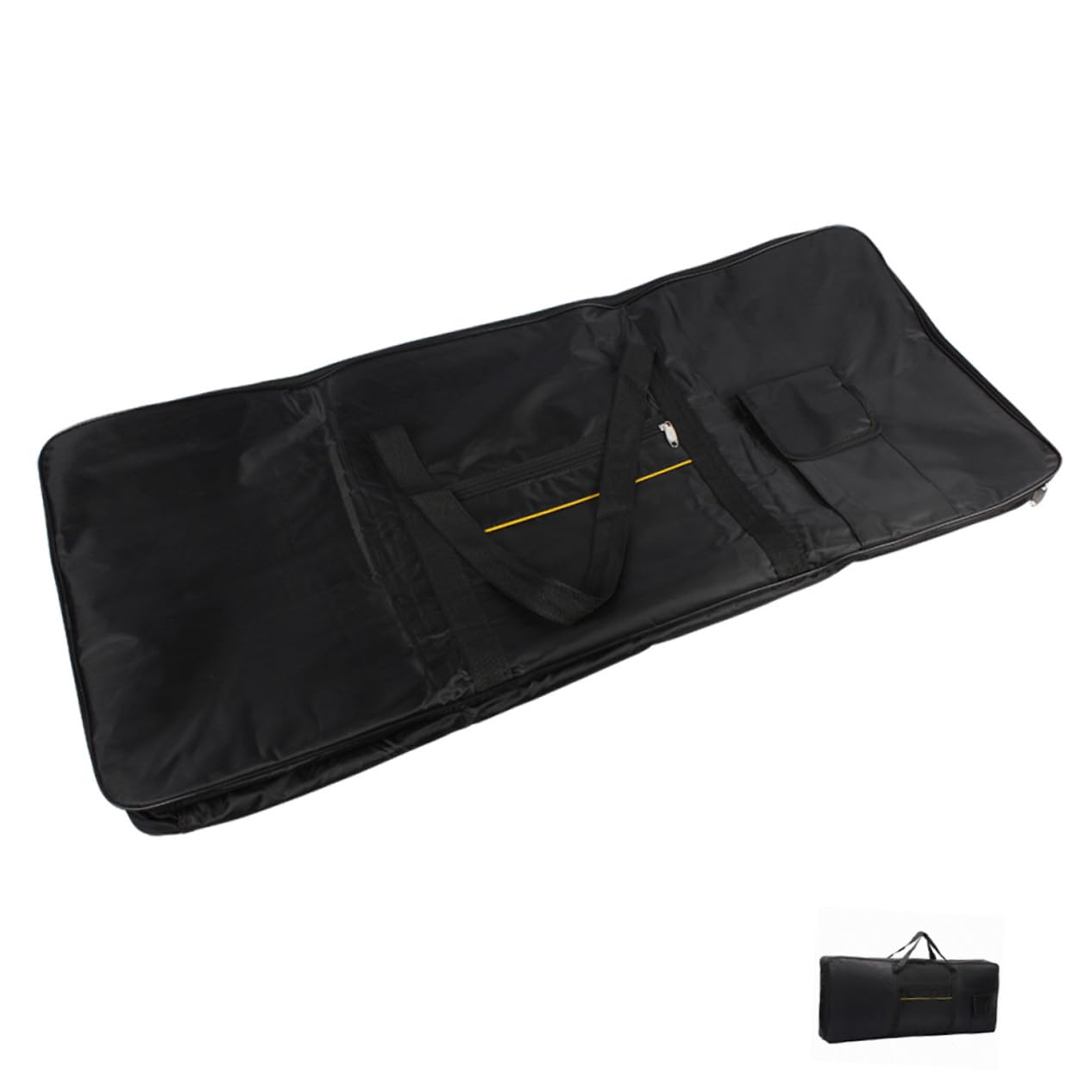 Borsa per Tastiera Elettronica Doppia come Borsa a Mano e Zaino 61 Tasti Oxford Nera Comoda per Trasporto