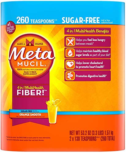 EE Sugar Free Orange Fiber Supplement, Smooth Powder (260 doses)