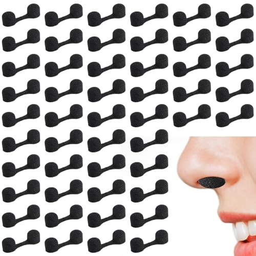 Dimeho Defense-Nasenfiltern 100 Stück Nasenfilter Einweg-Nasenstaubfilter Bulk Schwamm Nasenlochfilter für Spray-Tanning Schweißen Staub Allergien Staub Baugebiete (Schwarz)