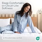 Nuage-comme Twin XL Matelas Topper - 100% Cotton Top Matelas Pad pour le soulagement de la douleur au dos - Respirant & Refroidissement naturel pour les dormeurs chauds - Lavable en machine