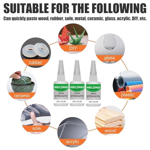 welding glue multifunctional glue welding high-strength universal super instant bonding strong adhesion glue3pcs