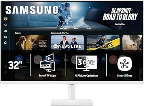 Ecran 32 Samsung Smart Monitor M70F 3840x2160 VA 16:9 4ms 300cdm² 3000:1 60Hz 2xHDMI USB C 3xUSB HPs Pied Orientable inclinable Pivot - vue 6