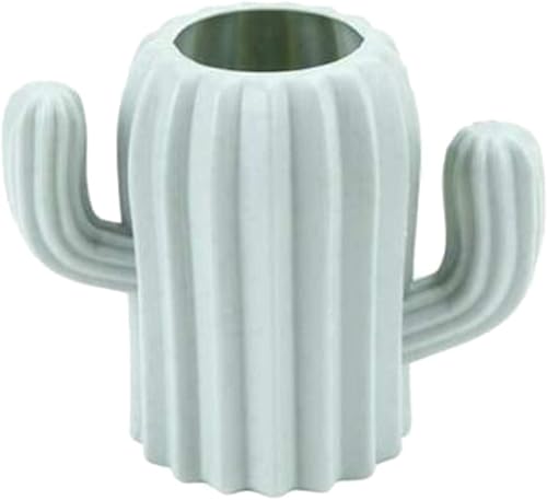 Lovskoo Soporte para bolígrafos, organizadores de escritorio de plástico con forma de cactus, accesorios de escritorio y organizador de espacio de