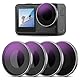 NEEWER ND/CPL Filter Set kompatibel mit DJI Osmo Action 4/Action 5 Pro (4er Pack), Anschrauben ND8/PL+ND16/PL+ND32/PL+ND64/PL Polfilter Action Kamera Zubehör, Mehrschichtiges optisches HD Glas, FL-A14