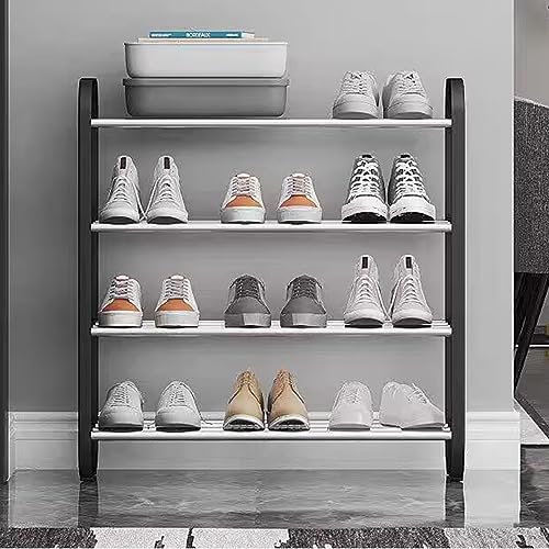 Organisateur de rangement de chaussures 4 niveaux en métal