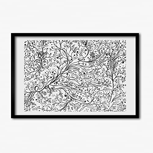 Cadre MDF 60x40 cm Tulup Tableau Photo Décoratif Moderne Gałęzie Entrelacées