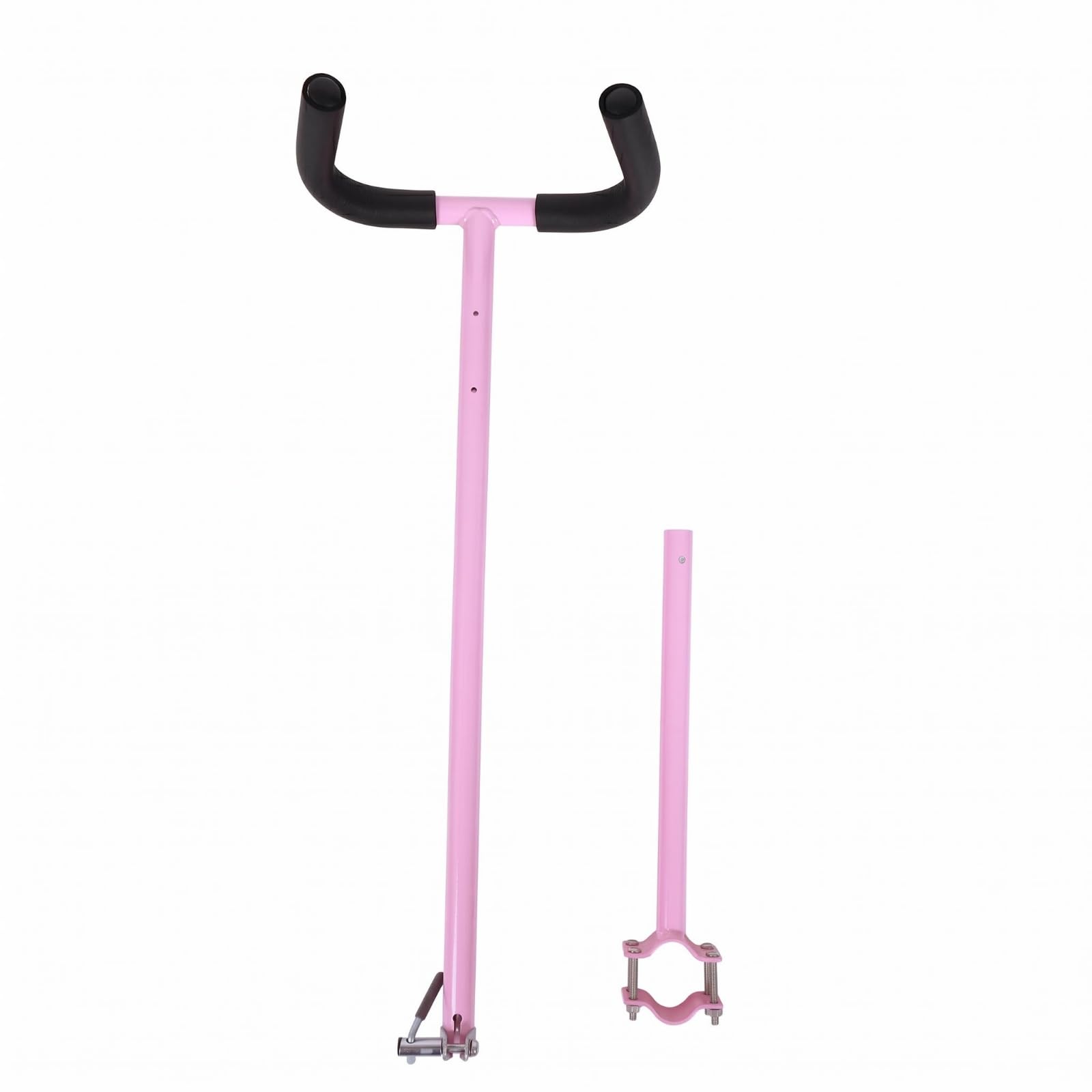 Metal Tricycle Push Bar U-Shaped Clamp-on Push Handle Universal Tricycle Stroller for Parents, Children, Pink, Upgraded Push Rod-image-38