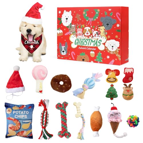 Dog Advent Calendar 2025, 12 Days Pet Toy Christmas Countdown ...