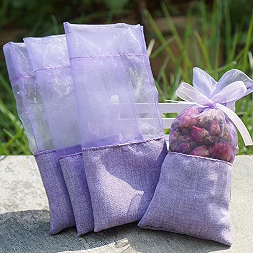 24 bolsas de saquitos de lavanda de algodón vacíos para aroma miniatura 4