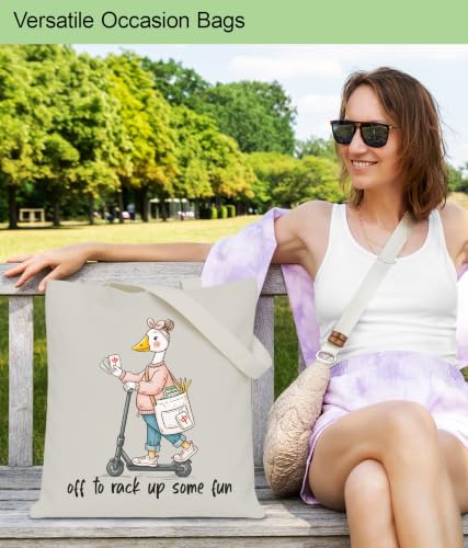 Image of Aesthetic Tote Bag for Women Girls, Stylish Tote Bag for Friends Besties Coworker