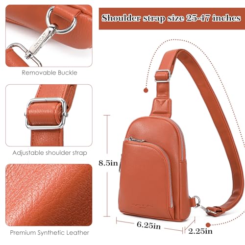 Image of INICAT Travel Sling Bag, Anti Theft Crossbody Bag for Women | RFID Blocking, 8 Card Slots, Back Zippered Pocket, Metal Zippers,Switchable Strap