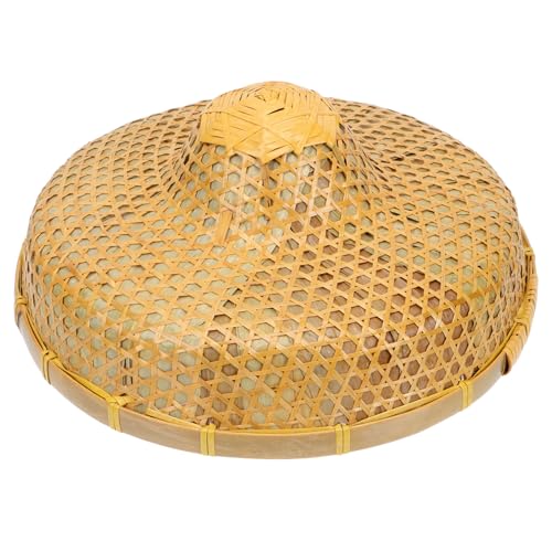 BESPORTBLE Sombrero de Bambú Estilo Vietnamita Ventilación, Sombrero Pescador para Sol de Verano, Accesorio Decorativo para Actividades al Aire Libre