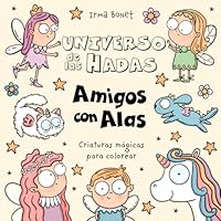 Amigos con Alas: Un libro de colorear mandalas distinto para adultos, adolescentes y niños mayores con personajes de hadas y animales fantásticos muy ... ideales para relajarse (Spanish Edition) B0F3VYFBKP Book Cover