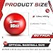 Libima 20 Pcs Weighted Training Baseballs and Softballs Practice Heavy Balls for Trainer Baseball Training Balls for Pitching Hitting Improve Power Equipment, Red