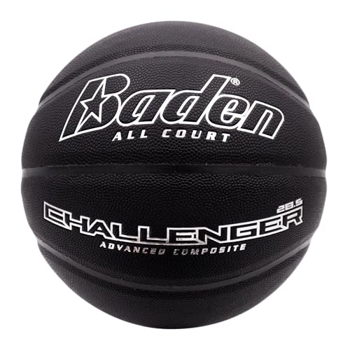 Baden | Challenger | All-Court Basketball | Durable Advanced Composite for Indoor & Outdoor Play | Youth, Women's & Men's (Black, 28.5")