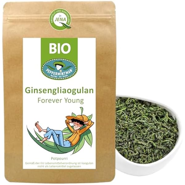 GinsengIiaogulan 1000 g – Forever Young – tradycyjne zwinięte liście – PEPPERMINTMAN – Potpourri