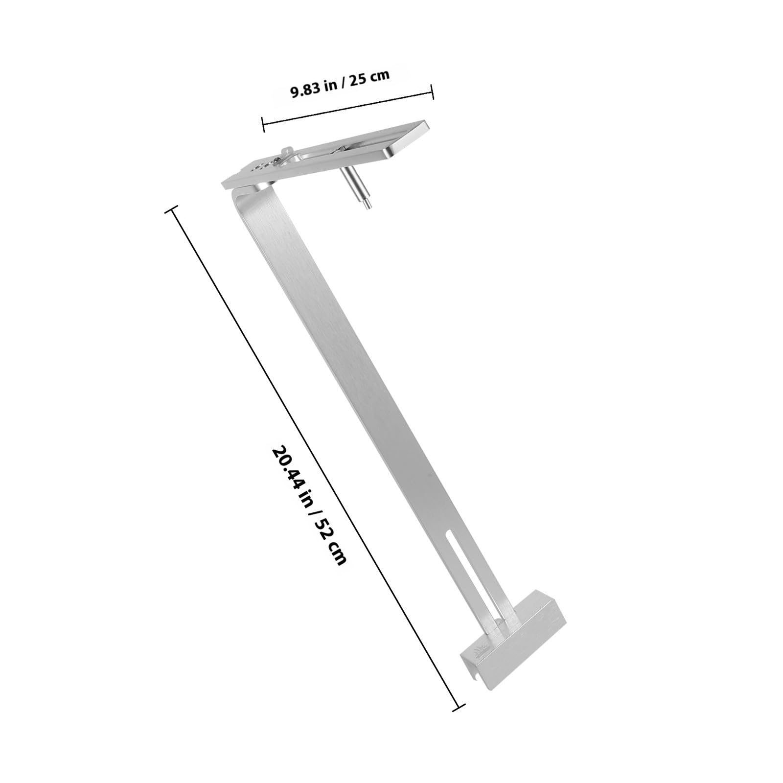 Supporto Singolo di Lega Acquario Lampada per Alluminio e Argento Braccio, Materiale Resistente Durevole Accessori Illuminazione