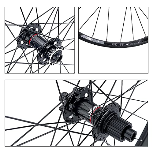 Jgbike Mountain Bike Wheelset M30 26" 27.5" 29" Tubeless Ready With 57T 6 Pawls 114Points 32H Hubs, Double Wall Alloy 6-Bolts Disc Brake Mount For Shimano Sram Driver #TOP1