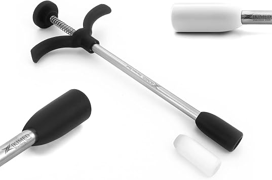 Small Bolus or Balling Gun with 2-Interchangeable Cup for Sheep, Goat Stainless Steel 9-1/2" or 24 Cm Long, Livestock, Veterinary