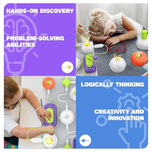 Image of Science Kits for Kids - STEM Kits for Kids, Electronics Exploration Kit, Over 150 Projects, 14 Circuit Parts, STEM Educational Toy Gifts for Kid Boys Girls Ages 3 4 5 6 7 8 9 10 11 12 | Over 150 Experiments, 14 Circuit Parts, Hands-On STEM Learning, Educational Toy, Gift for Kids Ages 3-12