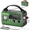 27000mAh Kurbelradio Notfallradio mit Solar &amp; Powerbank: AM/FM Solarradio, Handkurbel, SOS, Taschenlampe, Leselampe, Kompass &amp; Kopfh&ouml;reranschluss &ndash; Ausr&uuml;stung f&uuml;r Camping &amp; Stromausfall (Olivgr&uuml;n)