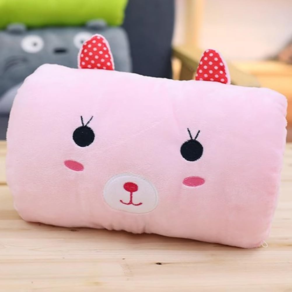 Cadeau Mignon pour Enfants, Coussin en Peluche Cartoon d'hiver, Coussin à Main Chauffant, Coussin de Bras de Classe 1 Faible, Indispensables de Voyage, Sieste au Bureau.