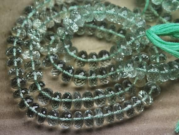 Améthyste verte véritable en perles facettées de 7-8mm pour remplacer les verres teintés