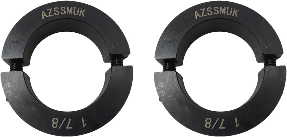 Shaft Collar Hole 1-7/8'' Double Split Black Oxide Fixing Screw Durable Shaft Collars Suitable For Machinery And Industrial Use 2 Pieces