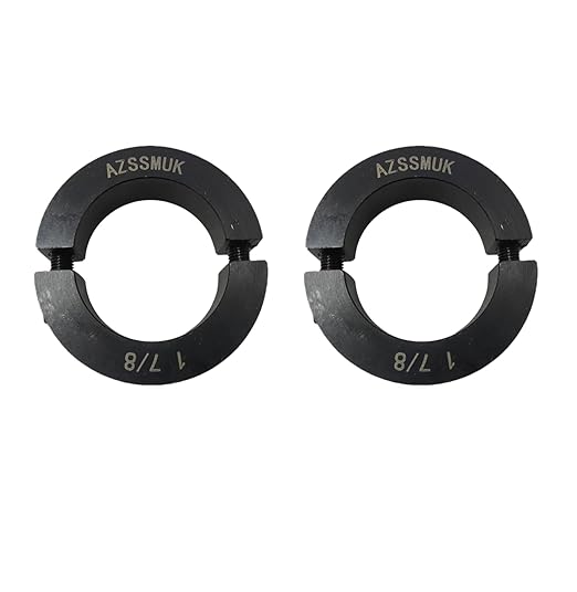 AZSSMUK Shaft Collar Bore 1-7/8'' Double Split Black Oxide Set Screw Durable Shaft Collars Suitable for Machinery and Industrial Use 2 Pieces