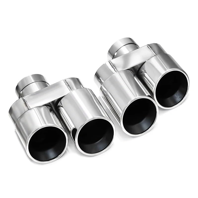 Échappement quad fiber carbone pour BMW G20: finition silver élégante et sport